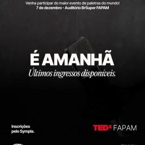  O maior evento de palestras do mundo é amanhã!  O TEDxFAPAM está prestes a começar, e você ainda pode garantir seu ingresso para viver um dia repleto de ideias transformadoras e inspiradoras sobre o futuro do trabalho. 🚀  Últimos ingressos disponíveis! Corre e garanta o seu&nbsp;agora&nbsp;mesmo.  Acesse: www.sympla.com.br/evento/tedxfapam/2682586.