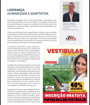 🌱📚 Conhecimento que ultrapassa a sala de aula!  Geraldo Sérgio, professor do curso de Gestão de Agronegócio da FAPAM, é articulista da Revista AVIMIG, publicação da Associação dos Avicultores de Minas Gerais, onde contribui regularmente com artigos sobre temas relacionados ao agronegócio.  A Revista AVIMIG foi recentemente reconhecida nacionalmente com o Troféu Imprensa IOB, pela qualidade do jornalismo especializado, durante o SIAVS 2026.  Para a FAPAM, é motivo de orgulho contar com professores que compartilham conhecimento, participam ativamente do setor e levam sua experiência para além da sala de aula. 👏💙  Parabéns, professor Geraldo, pela contribuição e pelo trabalho que fortalece ainda mais a presença da FAPAM no cenário do agronegócio!  #Agronegócio #Fapam #Avimig