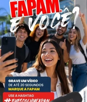 Sua história pode valer um semestre com desconto + uma JBL!  Você escolheu a FAPAM por um motivo. Agora é hora de contar essa história!  Como participar? 1️⃣ Grave um vídeo de até 20 segundos. 2️⃣ Conte por que você escolheu estudar na FAPAM. Pode ser: •	O curso dos seus sonhos;  •	A qualidade do ensino;  •	Os professores;  •	A localização;  •	Os amigos que fez aqui;  •	Ou qualquer motivo que torne sua experiência especial.   3️⃣ Poste o vídeo no feed do seu Instagram. 4️⃣ Marque o perfil da FAPAM e utilize a hashtag #EuEscolhiaFAPAM.  🏆 O vídeo com mais curtidas ganhará: ✅ Desconto de mais 10% nas mensalidades do 2º semestre de 2026 ✅ 1 Caixa de Som JBL   Período de participação: 18 de junho a 17 de julho Sorteio: 18 de julho  Dica: Seja criativo, autêntico e mostre o que faz a FAPAM ser parte da sua história.  Sua voz inspira. Sua história conecta. Seu vídeo pode ganhar! 💙