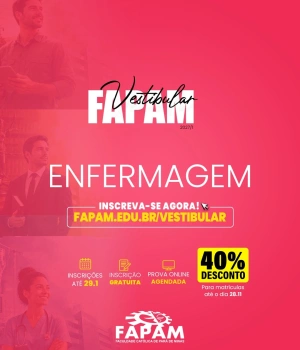 Cuidar de pessoas exige conhecimento, atenção e presença. Se você se vê em uma profissão que une ciência e contato humano, conheça o curso de Enfermagem da FAPAM. A formação presencial aproxima você de professores e colegas durante o caminho de aprendizagem.  Inscreva-se gratuitamente no Vestibular 2027/1: fapam.edu.br/vestibular.  #Enfermagem #VestibularFAPAM #ParáDeMinas #FaculdadePresencial