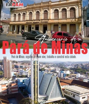 🎂💙 Hoje é dia de celebrar a cidade que chamamos de nossa! Pará de Minas é feita de histórias, sonhos, trabalho e, principalmente, de pessoas que todos os dias ajudam a construir seu futuro.  A FAPAM tem orgulho de fazer parte dessa história e de contribuir, por meio da educação, para o desenvolvimento da nossa cidade. Parabéns, Pará de Minas! 🎉  #ParáDeMinas #AniversárioDeParáDeMinas #FAPAM #NossaCidade #OrgulhoDeSerParaminense
