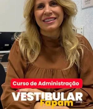 📈💙 O mercado precisa de profissionais preparados para liderar, inovar e transformar organizações.  Neste vídeo, a professora Márcia Amaral apresenta o curso de Administração da FAPAM e mostra como a graduação prepara os alunos para os desafios e oportunidades do mundo dos negócios. ✨  🚀 Vestibular FAPAM 2026/2 com inscrições gratuitas.  #VestibularFAPAM #Administração #FAPAM #SeuFuturoComeçaAqui