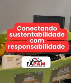 ♻️💻 Tecnologia e sustentabilidade caminham juntas na FAPAM.  Os alunos do curso de Gestão da Tecnologia da Informação (GTI) desenvolveram um projeto de conscientização ambiental, promovendo a arrecadação de lixo eletrônico para incentivar o descarte correto desses materiais.  A iniciativa contribui para a preservação do meio ambiente, destinando os resíduos para reciclagem e dando uma nova utilidade ao que ainda pode ser reaproveitado.  🌱 Pequenas ações geram grandes impactos quando o compromisso é construir um futuro mais sustentável.  #TI #Fapam #CursoGTI