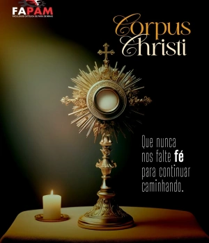 Hoje, renovamos nossa fé e refletimos sobre os valores que nos fortalecem diariamente.  Que este dia seja de paz, esperança e união. 💙🙏   #CorpusChristi #Fé #Espiritualidade #FAPAM #ParáDeMinas